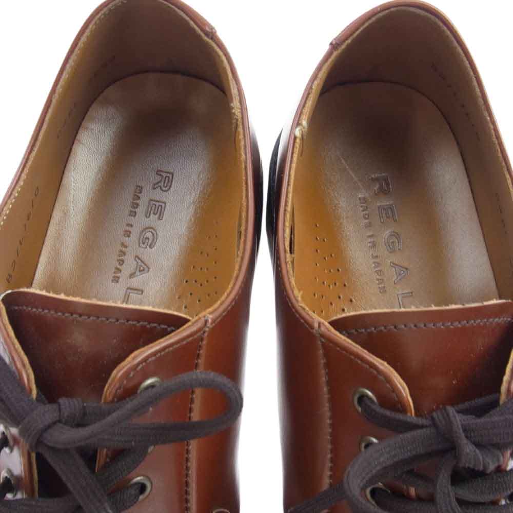 REGAL リーガル 02BL NEW Classic ニュークラシック プレーントゥ シューズ リッジウェイソール ブラウン系 24.5【中古】