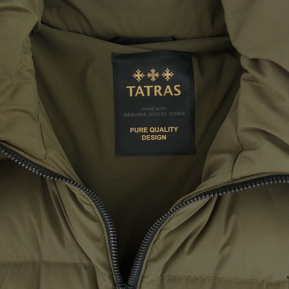TATRAS タトラス LTA7SH4492 国内正規品 SHIPS別注 CERAMICA ダウン コート ジャケット カーキ系 03【美品】【中古】