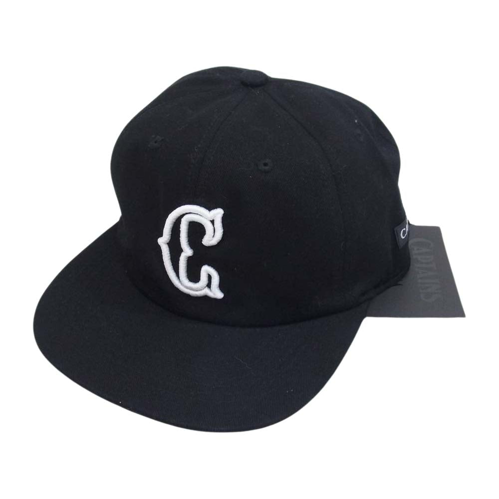 キャプテンズヘルム. CH23-SS-C07 INITIAL-C CAP 6パネル ベースボール キャップ ブラック系 F【美品】【中古】