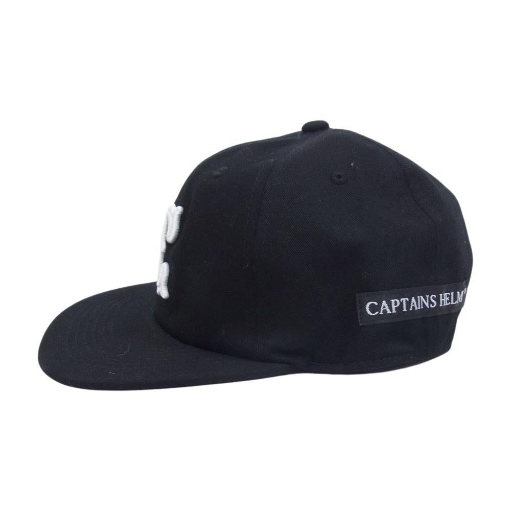 キャプテンズヘルム. CH23-SS-C07 INITIAL-C CAP 6パネル ベースボール キャップ ブラック系 F【美品】【中古】