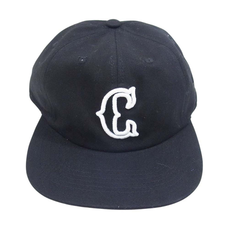 キャプテンズヘルム. CH23-SS-C07 INITIAL-C CAP 6パネル ベースボール キャップ ブラック系 F【美品】【中古】