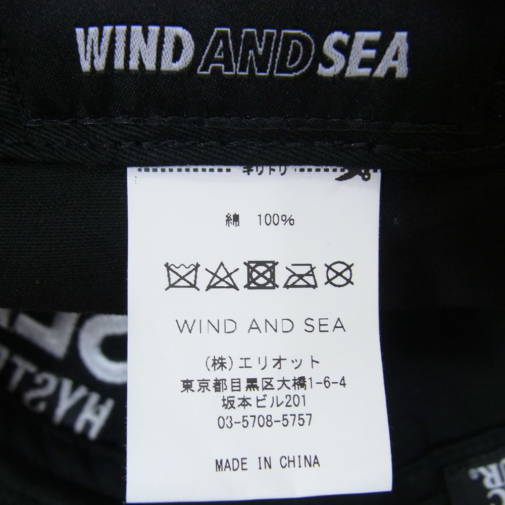 HYSTERIC GLAMOUR ヒステリックグラマー WDS-HYS-06 × WIND AND SEA ウィンダンシー ロゴ キャップ ブラック系【中古】