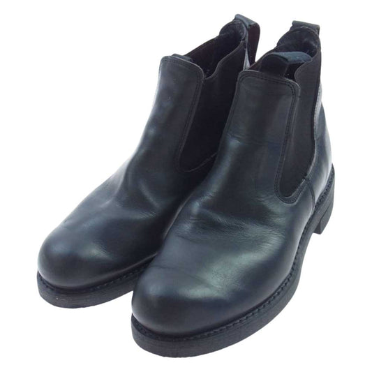 HYSTERIC GLAMOUR ヒステリックグラマー 81584-01 Vibramソール サイドゴア レザー ブーツ ブラック系 7.5E【中古】