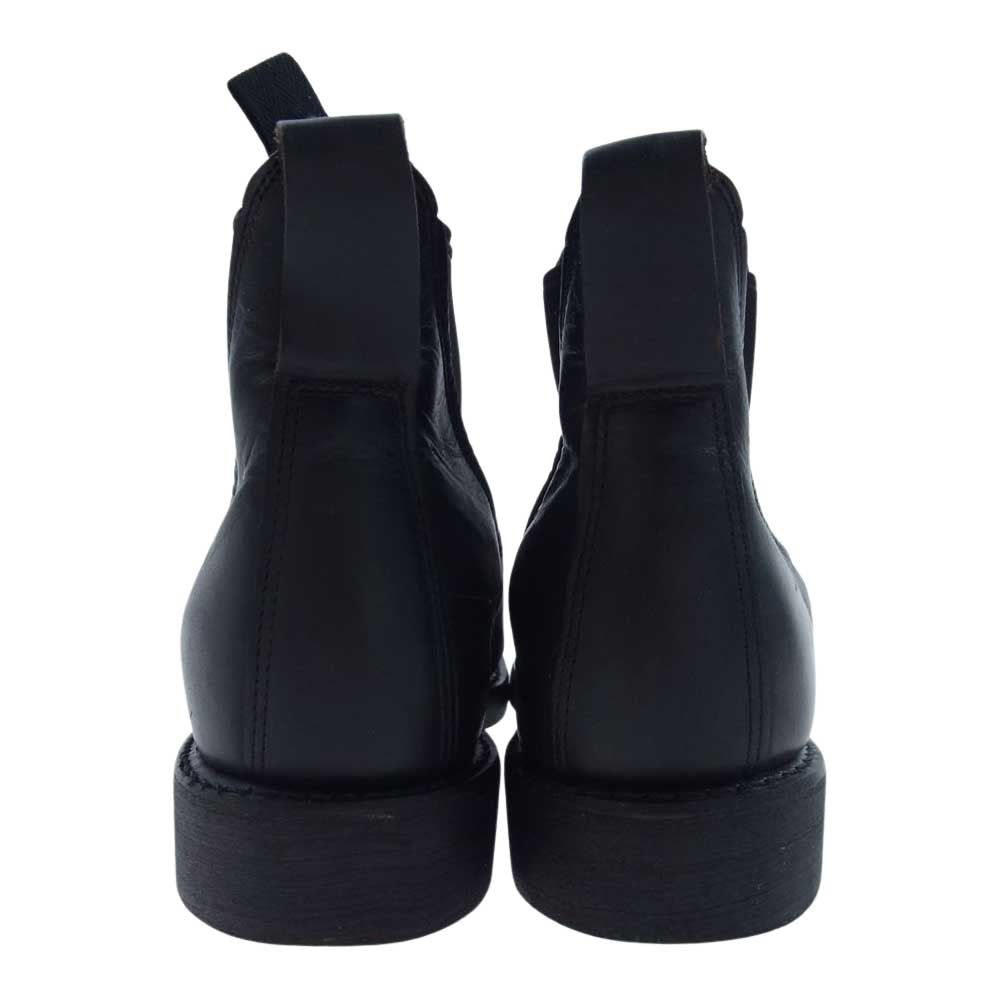 HYSTERIC GLAMOUR ヒステリックグラマー 81584-01 Vibramソール サイドゴア レザー ブーツ ブラック系 7.5E【中古】