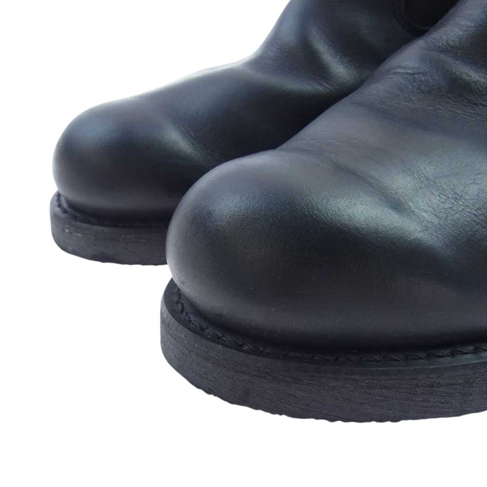 HYSTERIC GLAMOUR ヒステリックグラマー 81584-01 Vibramソール サイドゴア レザー ブーツ ブラック系 7.5E【中古】