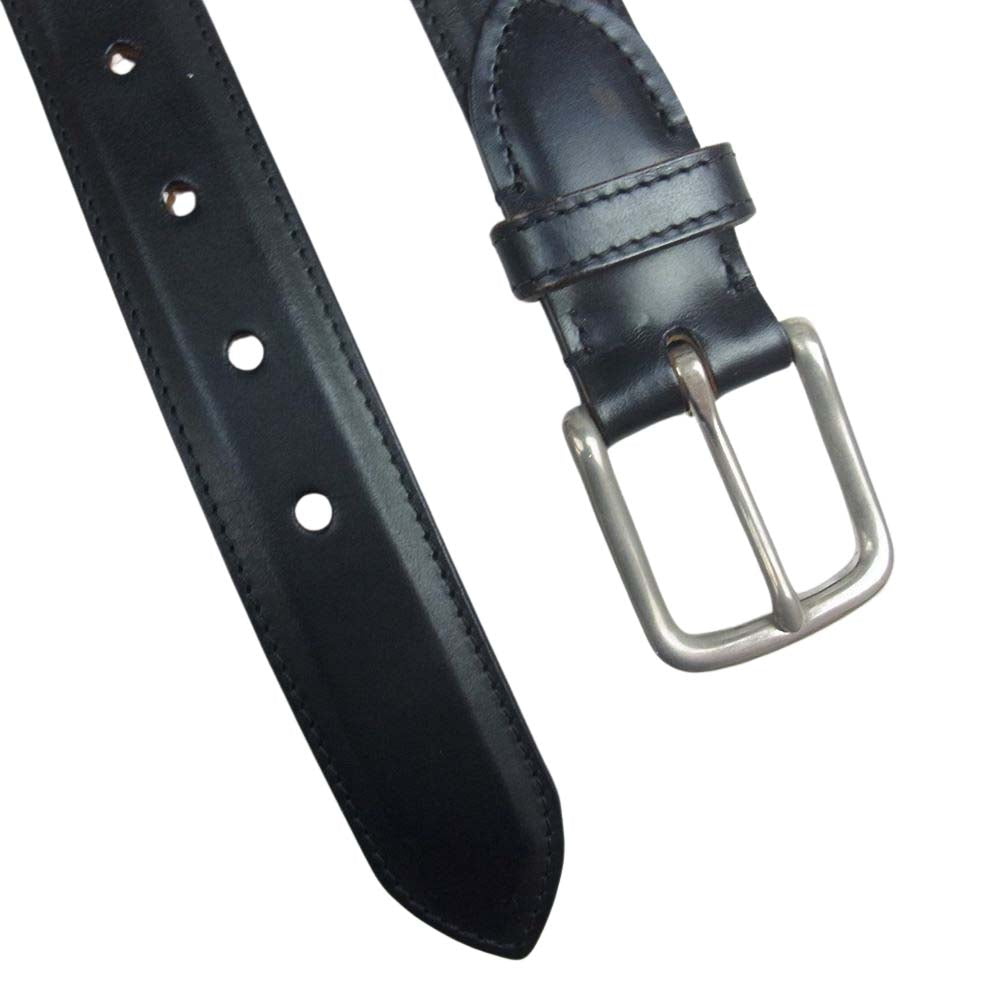 WHITE HOUSE COX ホワイトハウスコックス B.9427 レザー ベルト ブラック系 30/75【中古】