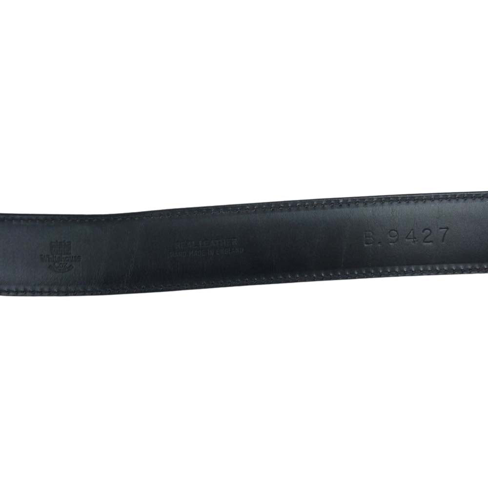 WHITE HOUSE COX ホワイトハウスコックス B.9427 レザー ベルト ブラック系 30/75【中古】