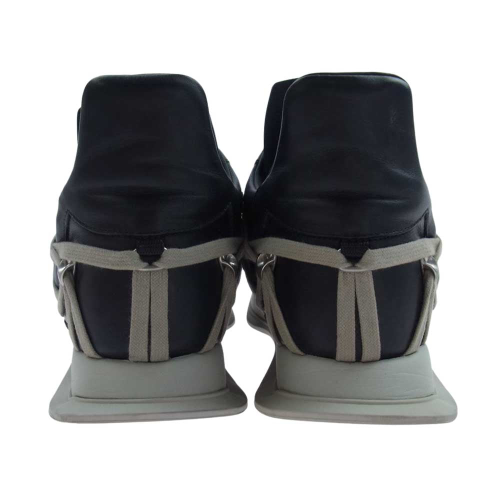 Rick Owens リックオウエンス 21SS S6812  MEGALACED RUNNER メガレース レザー ローカット スニーカー ブラック系 39【中古】