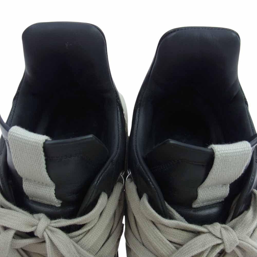 Rick Owens リックオウエンス 21SS S6812  MEGALACED RUNNER メガレース レザー ローカット スニーカー ブラック系 39【中古】