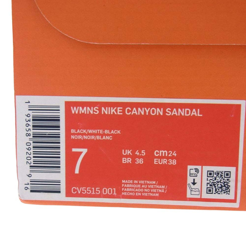 NIKE ナイキ CV5515-101 WMNS CANYON SANDAL ウィメンズ キャニオン サンダル ブラック系 24cm【新古品】【未使用】【中古】