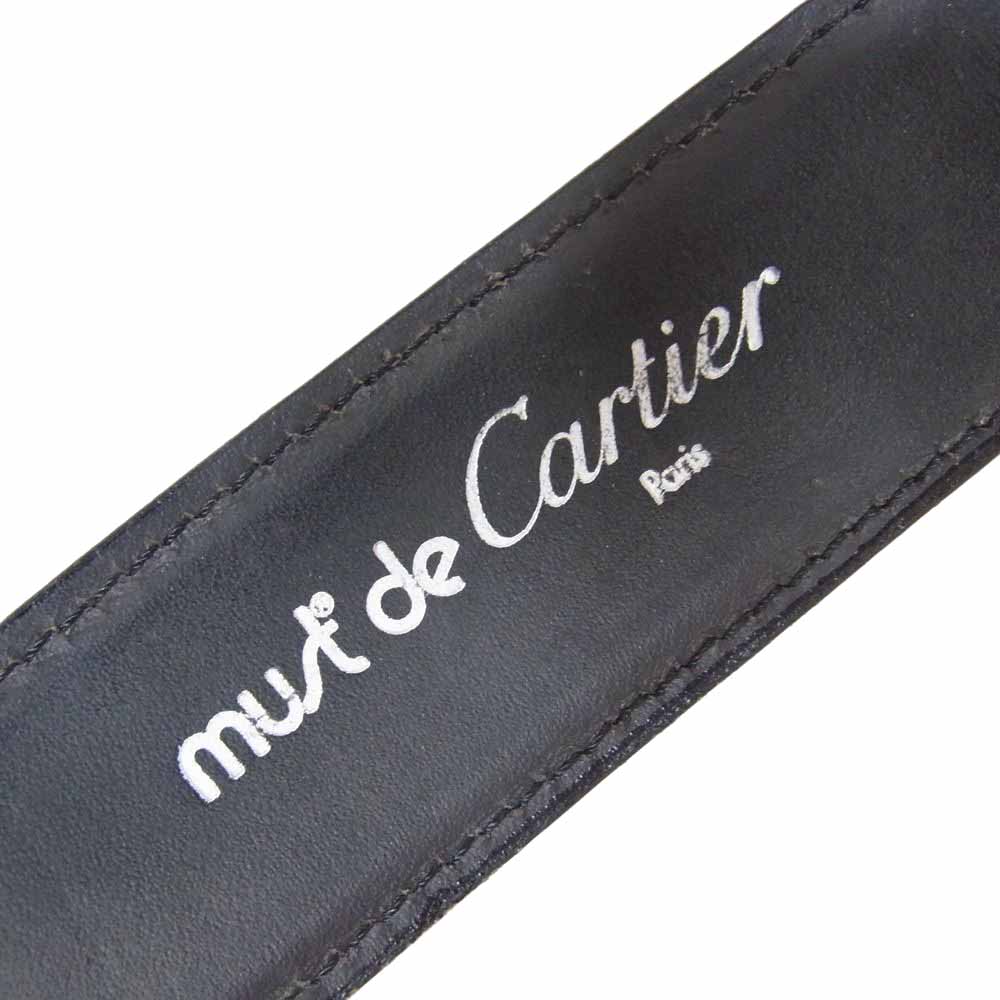 CARTIER カルティエ マストライン ゴールドバックル レザー ベルト ブラック系【中古】