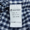 PORTER CLASSIC ポータークラシック ROLL UP GINGHAM CHECK SHIRT ロールアップ ギンガム チェック 長袖 シャツ ネイビー ネイビー系 ホワイト系 ギンガムチェック柄 XL【中古】