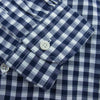 PORTER CLASSIC ポータークラシック ROLL UP GINGHAM CHECK SHIRT ロールアップ ギンガム チェック 長袖 シャツ ネイビー ネイビー系 ホワイト系 ギンガムチェック柄 XL【中古】