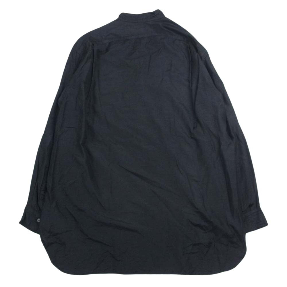 COMOLI コモリ 23SS X01-02016 ウールシルク プルオーバーシャツ チャコール系 2【美品】【中古】