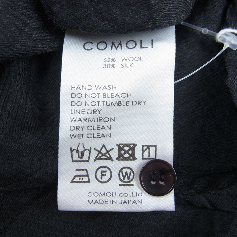 COMOLI コモリ 23SS X01-02016 ウールシルク プルオーバーシャツ