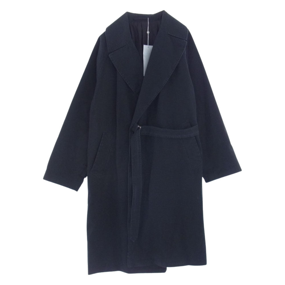 COMOLI コモリ 22SS V01-04008  WASHED TIELOCKEN COAT ウォッシュド タイロッケン コート ブラック系 2【新古品】【未使用】【中古】