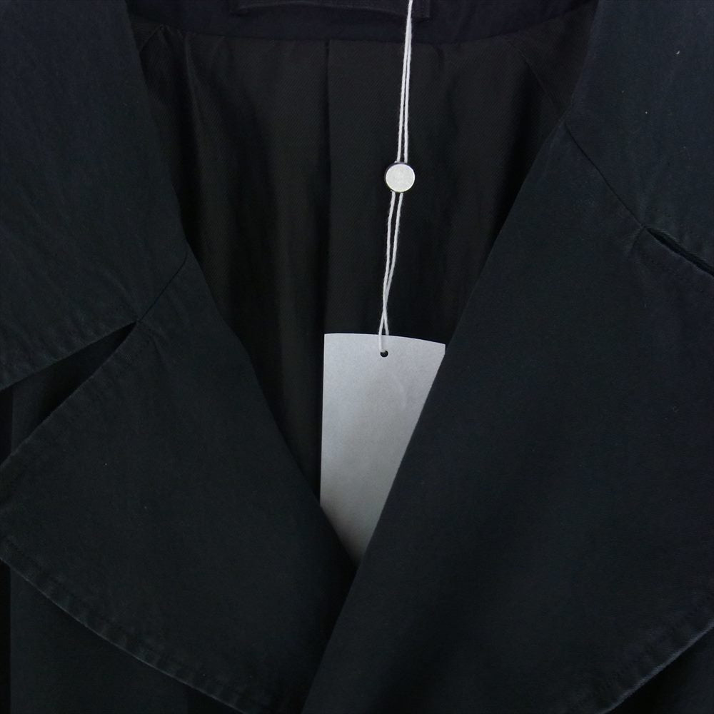 COMOLI コモリ 22SS V01-04008  WASHED TIELOCKEN COAT ウォッシュド タイロッケン コート ブラック系 2【新古品】【未使用】【中古】