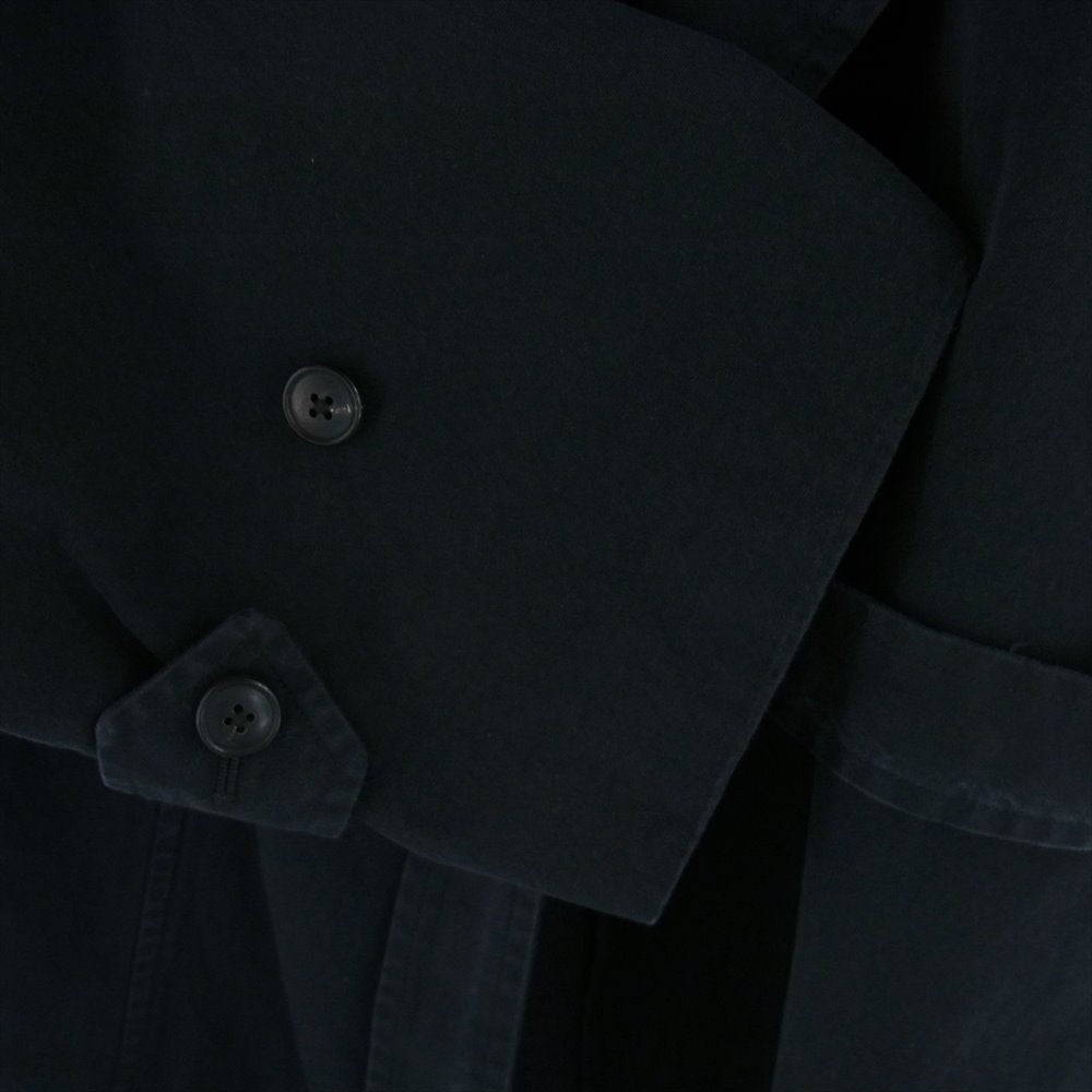 COMOLI コモリ 22SS V01-04008  WASHED TIELOCKEN COAT ウォッシュド タイロッケン コート ブラック系 2【新古品】【未使用】【中古】