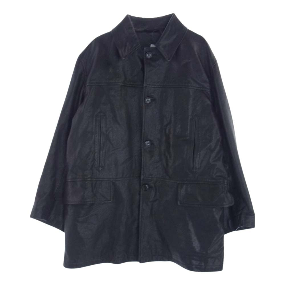 COMOLI コモリ 22AW W03-04009 LAMB LEATHER COAT ラムレザー コート  ブラック系 2【中古】