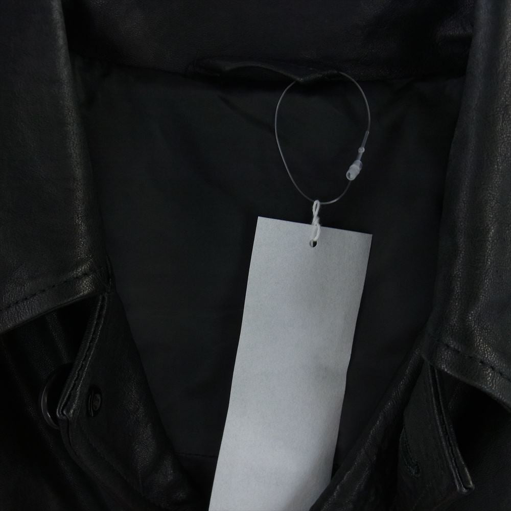 COMOLI コモリ 22AW W03-04009 LAMB LEATHER COAT ラムレザー コート  ブラック系 2【中古】