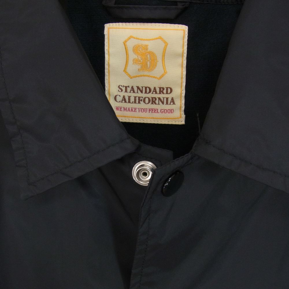 STANDARD CALIFORNIA スタンダードカリフォルニア × SANTA CRUZ サンタクルーズ バックロゴ プリント コーチジャケット ブラック系 L【中古】
