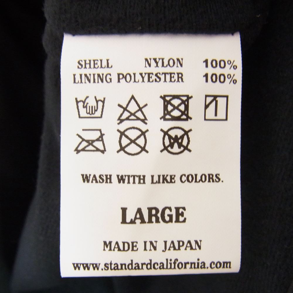 STANDARD CALIFORNIA スタンダードカリフォルニア × SANTA CRUZ サンタクルーズ バックロゴ プリント コーチジャケット ブラック系 L【中古】
