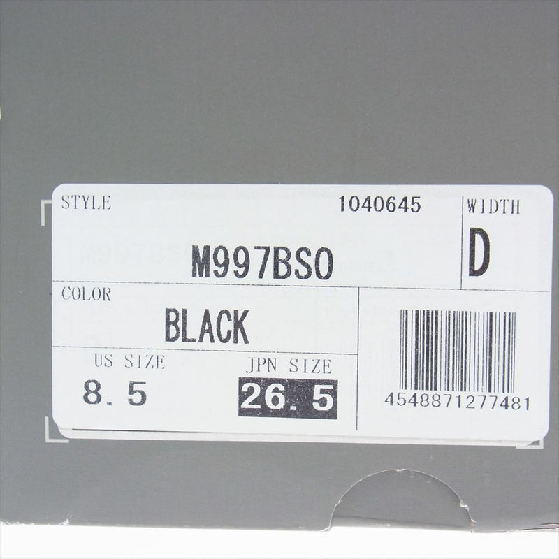 NEW BALANCE ニューバランス US574M1 スエード メッシュ スニーカー ブラック系 26.5cm【中古】