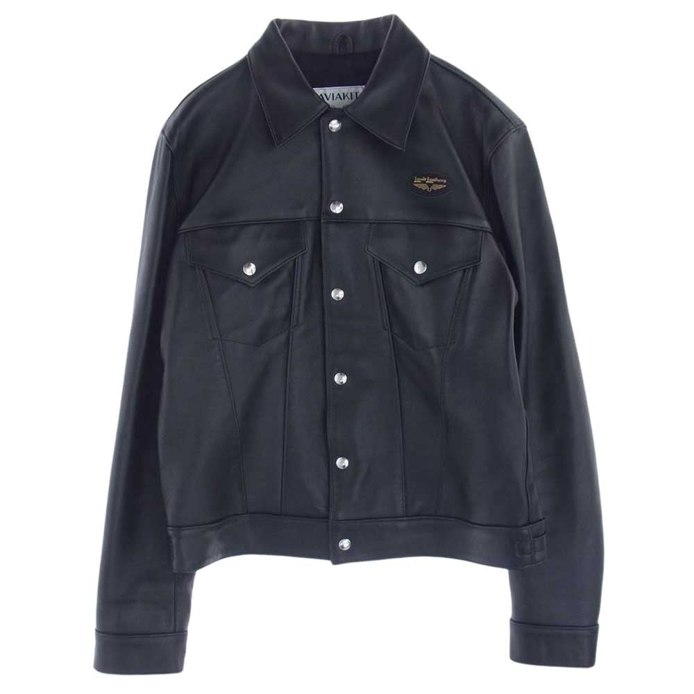 Lewis Leathers ルイスレザー No 988 WESTERN JACKET ラットランド シープ レザー ウエスタン ジャケット ブラック系 40【中古】