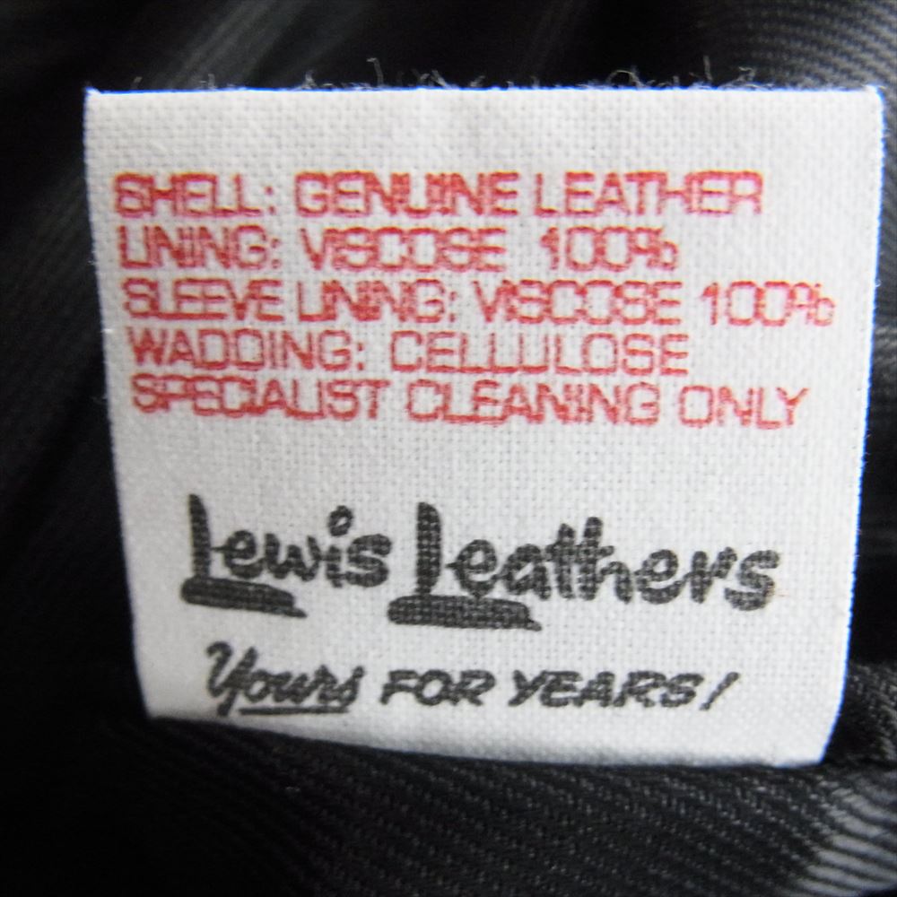 Lewis Leathers ルイスレザー No 988 WESTERN JACKET ラットランド シープ レザー ウエスタン ジャケット ブラック系 40【中古】
