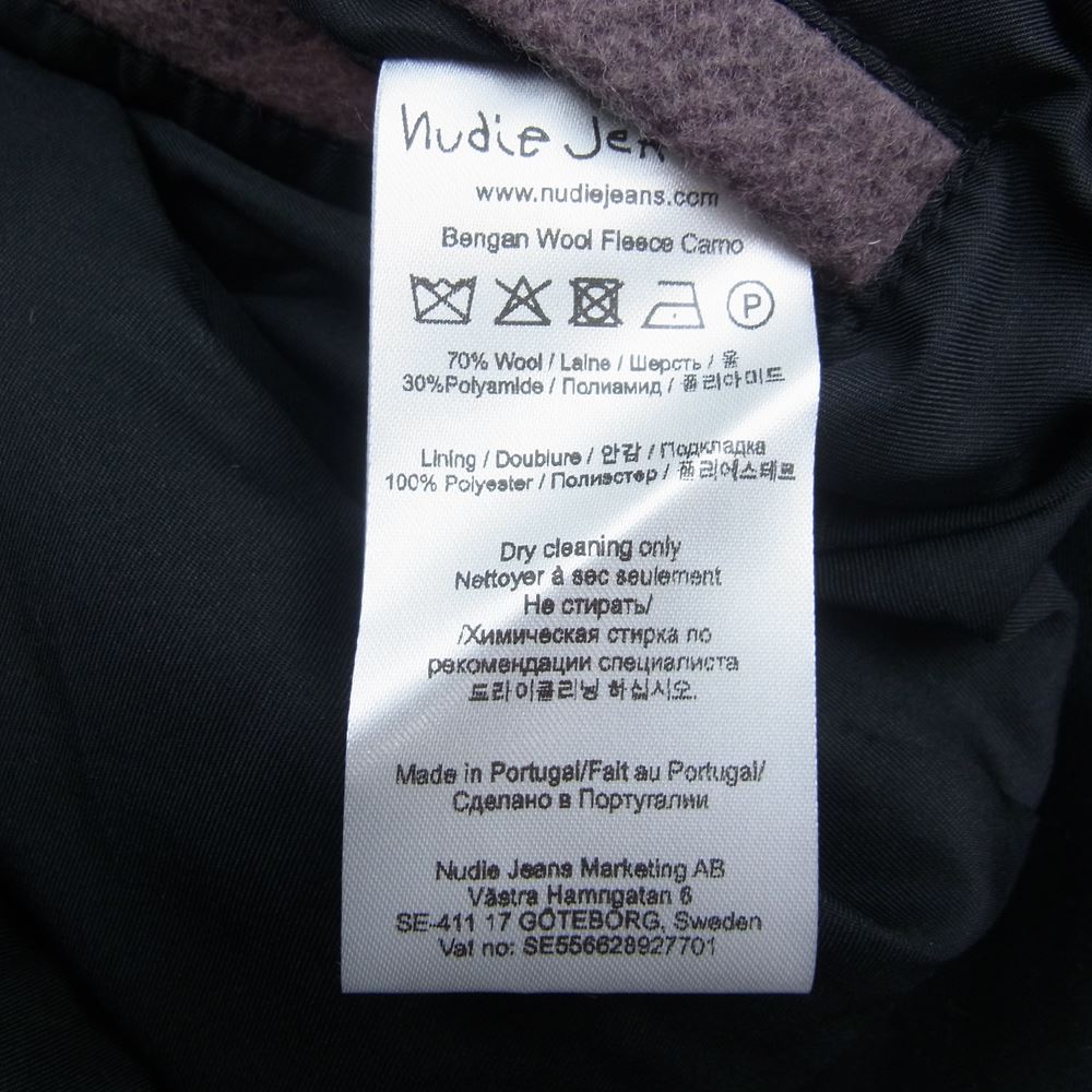 Nudie Jeans ヌーディージーンズ BENGAN WOOL FLEECE CAMO ベンガン ウール ジャケット スタジャン ピンク系 M【中古】