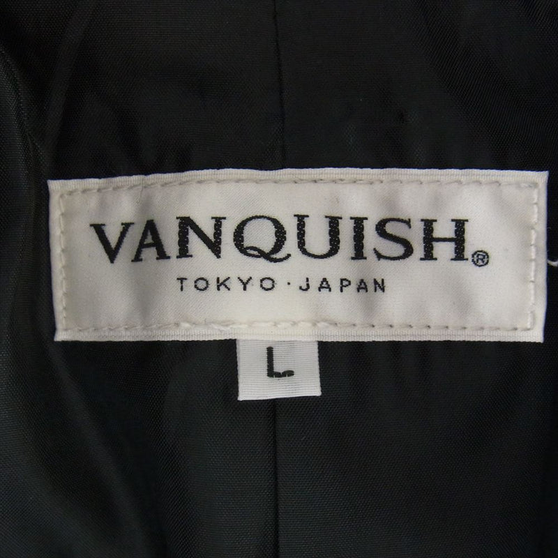 VANQUISH ヴァンキッシュ VJJ6054 メルトン ロング Pコート ネイビー系 L【中古】