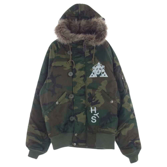 HYSTERIC GLAMOUR ヒステリックグラマー 02193AB08 TRIANGLE WOMAN N-2B プリマロフト ミリタリー ジャケット L【中古】