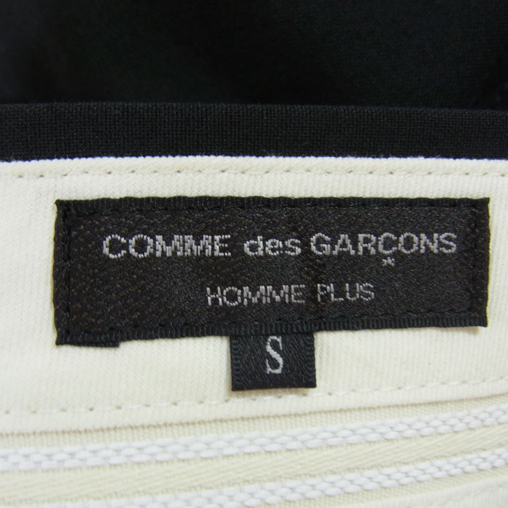 COMME des GARCONS HOMME PLUS コムデギャルソンオムプリュス 21SS PG-P031 AD2020 裾ダブル ジップフライ スラックスパンツ ブラック ブラック系 S【中古】