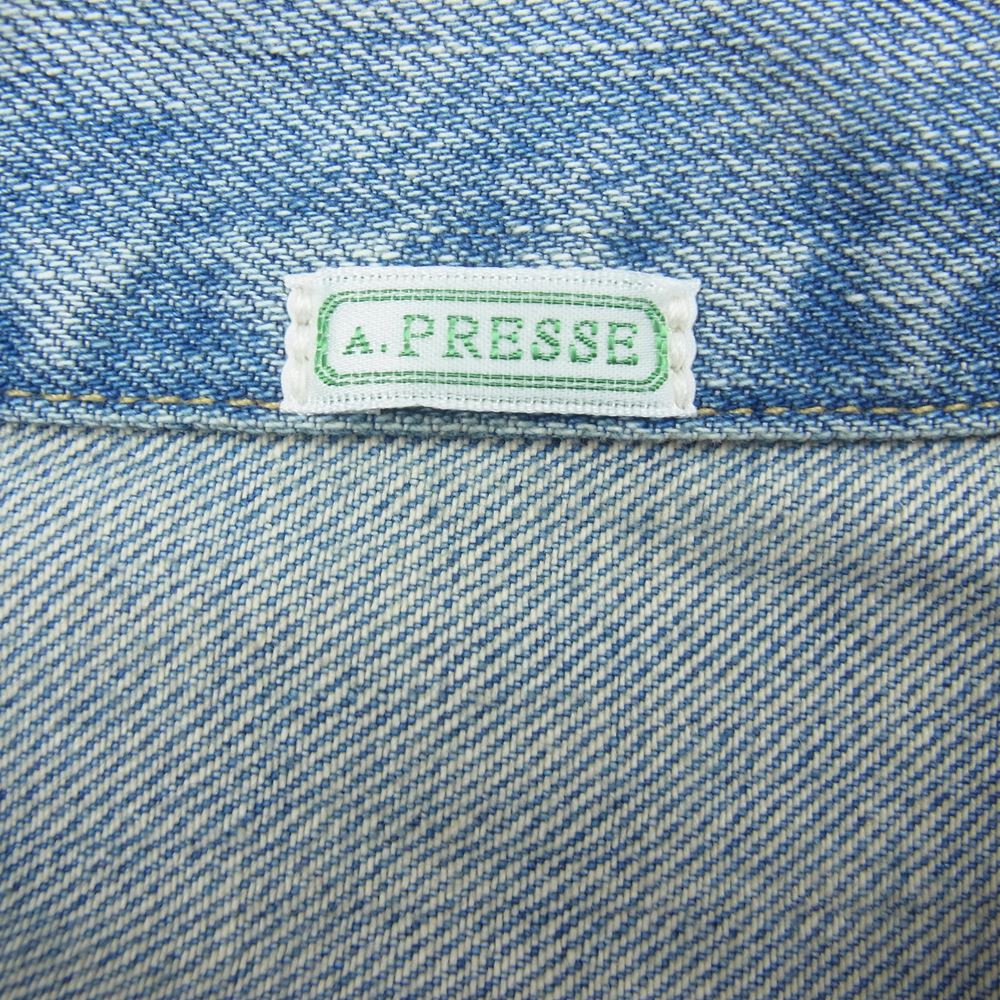 アプレッセ 23AAP-01-22H 23AW 1st Type Denim Jacket ファーストタイプ デニムジャケット インディゴブルー系 44【美品】【中古】