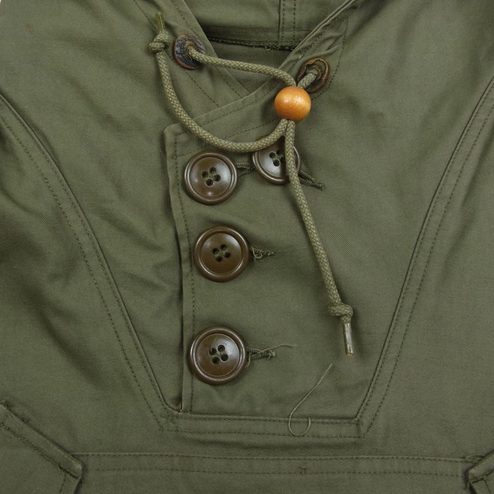 アメリカ軍 40s M-43 Field Parka アメリカ陸軍 山岳部隊 フィッシュテール モッズ パーカ アノラック ジャケット カーキ系 M【中古】