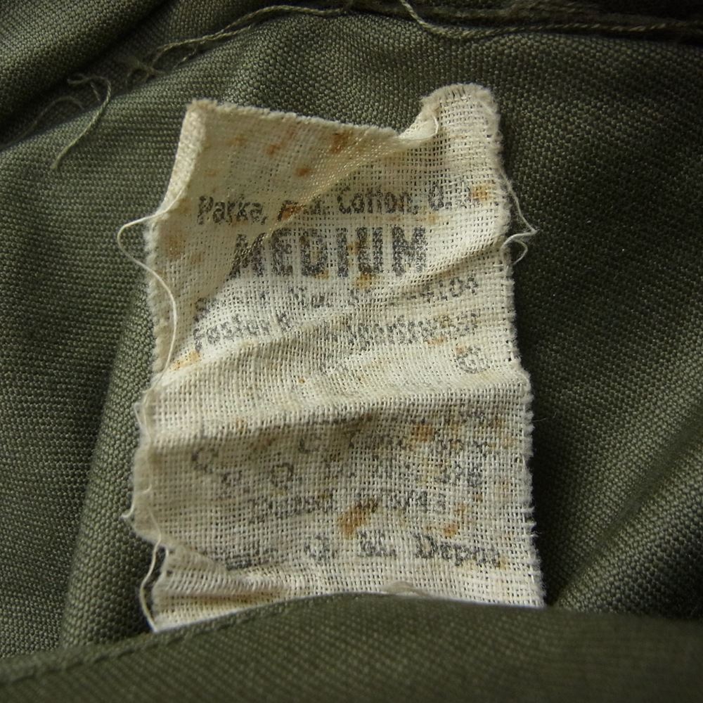 アメリカ軍 40s M-43 Field Parka アメリカ陸軍 山岳部隊 フィッシュテール モッズ パーカ アノラック ジャケット カーキ系 M【中古】