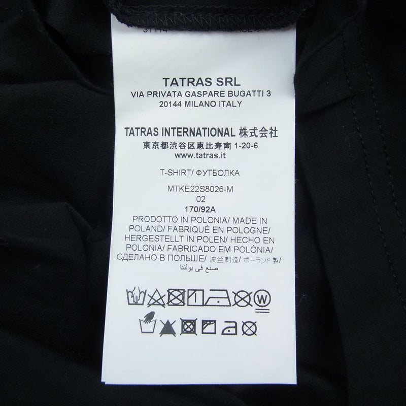 TATRAS タトラス 22SS MTKE22S8026-M MONTUNO モントゥノ クルーネック ロゴプリント 半袖 Tシャツ カットソー ブラック系 02【中古】