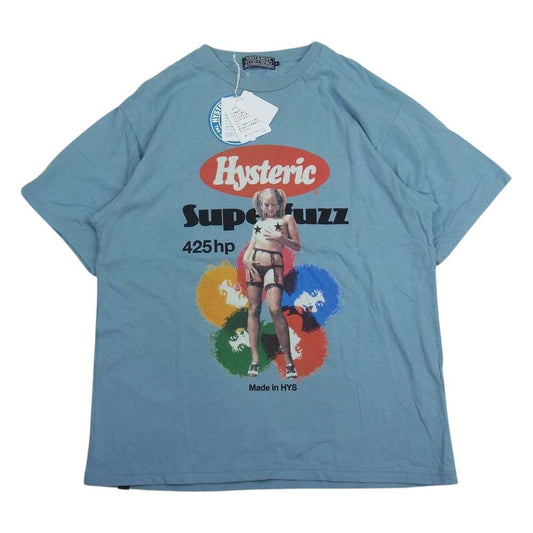 HYSTERIC GLAMOUR ヒステリックグラマー 23AW 02233CT07 PAINTERS グラフィックプリント クルーネック 半袖 Tシャツ ブルー系 L【中古】
