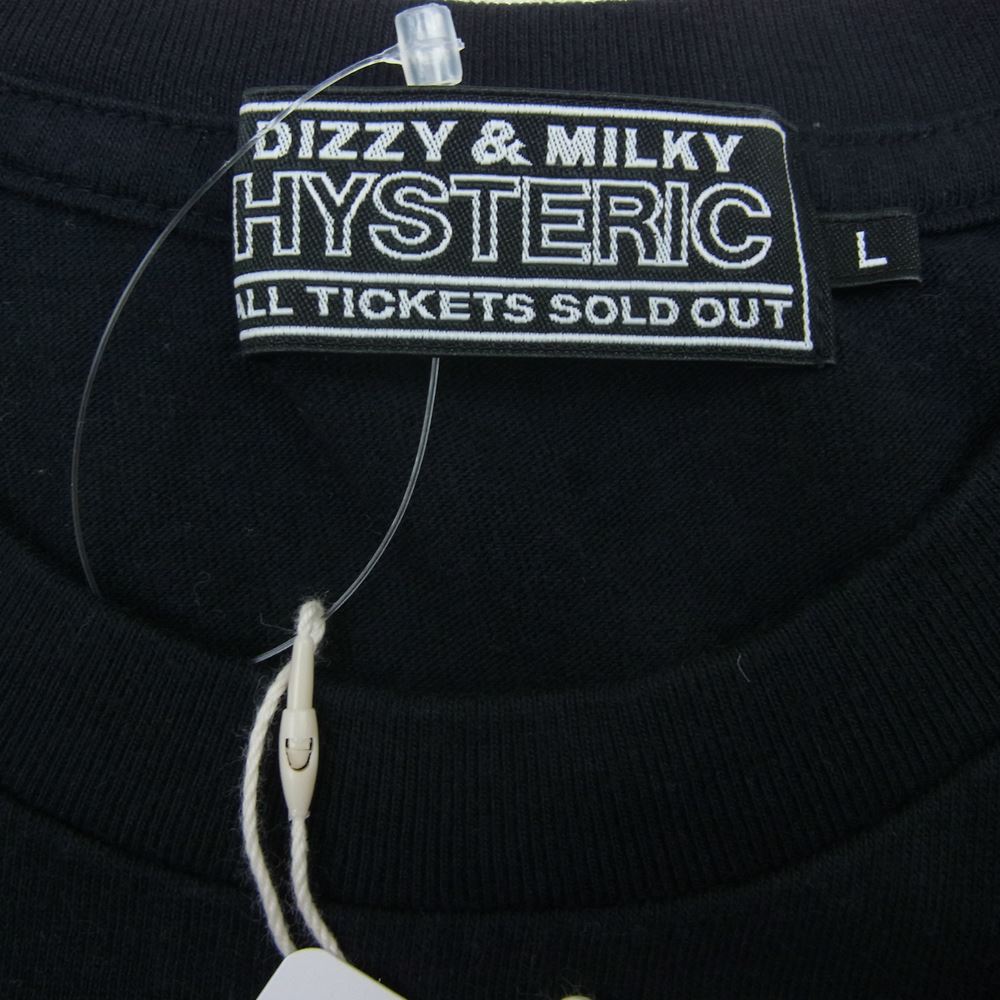 HYSTERIC GLAMOUR ヒステリックグラマー 02233CT03 HYSTERIC RADIO ヒステリックラジオ プリント クルーネック 半袖 Tシャツ ブラック系 L【美品】【中古】