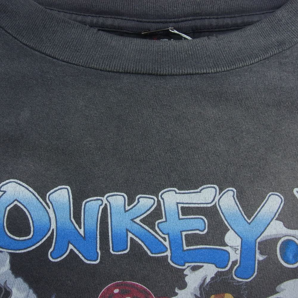 SAINT MICHAEL セントマイケル ONE PIECE OP_SS T-Shirt ワンピース ルフィ ヴィンテージ加工 プリント 半袖 Tシャツ グレー系 L【中古】