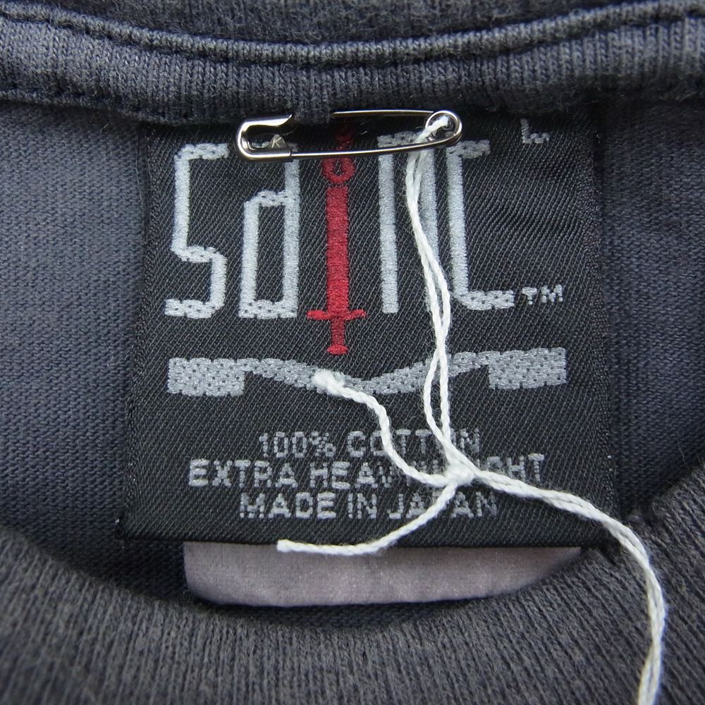 SAINT MICHAEL セントマイケル ONE PIECE OP_SS T-Shirt ワンピース ルフィ ヴィンテージ加工 プリント 半袖 Tシャツ グレー系 L【中古】