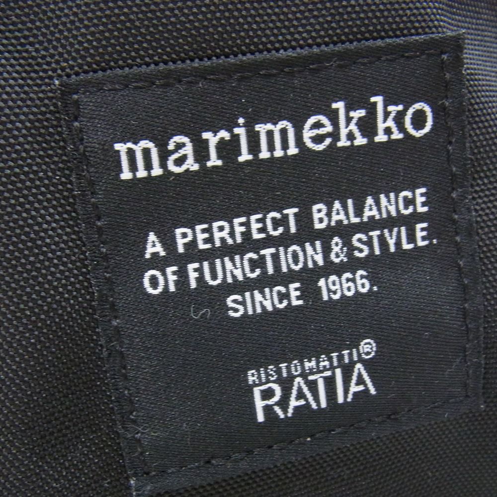 marimekko マリメッコ BUDDY バディ ナイロン リュック バックパック ブラック系【中古】