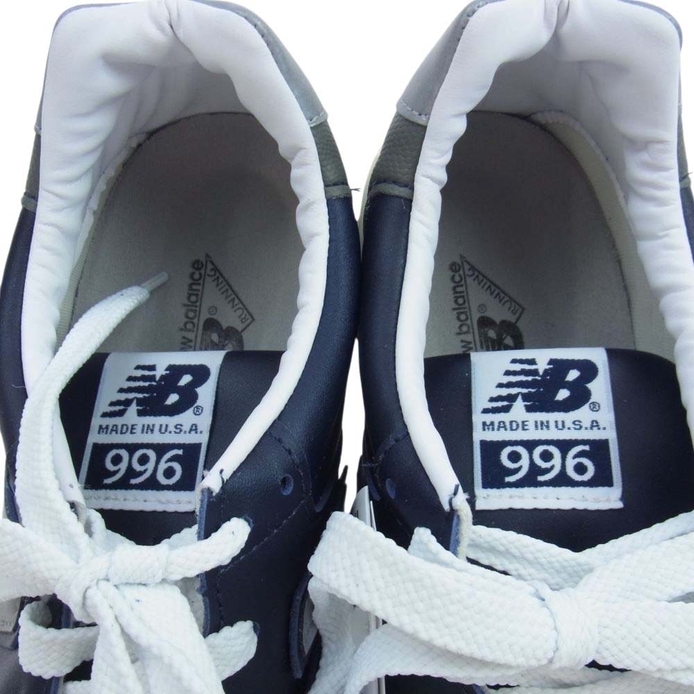 NEW BALANCE ニューバランス M996NCB レザー スニーカー ネイビー系 30cm【新古品】【未使用】【中古】