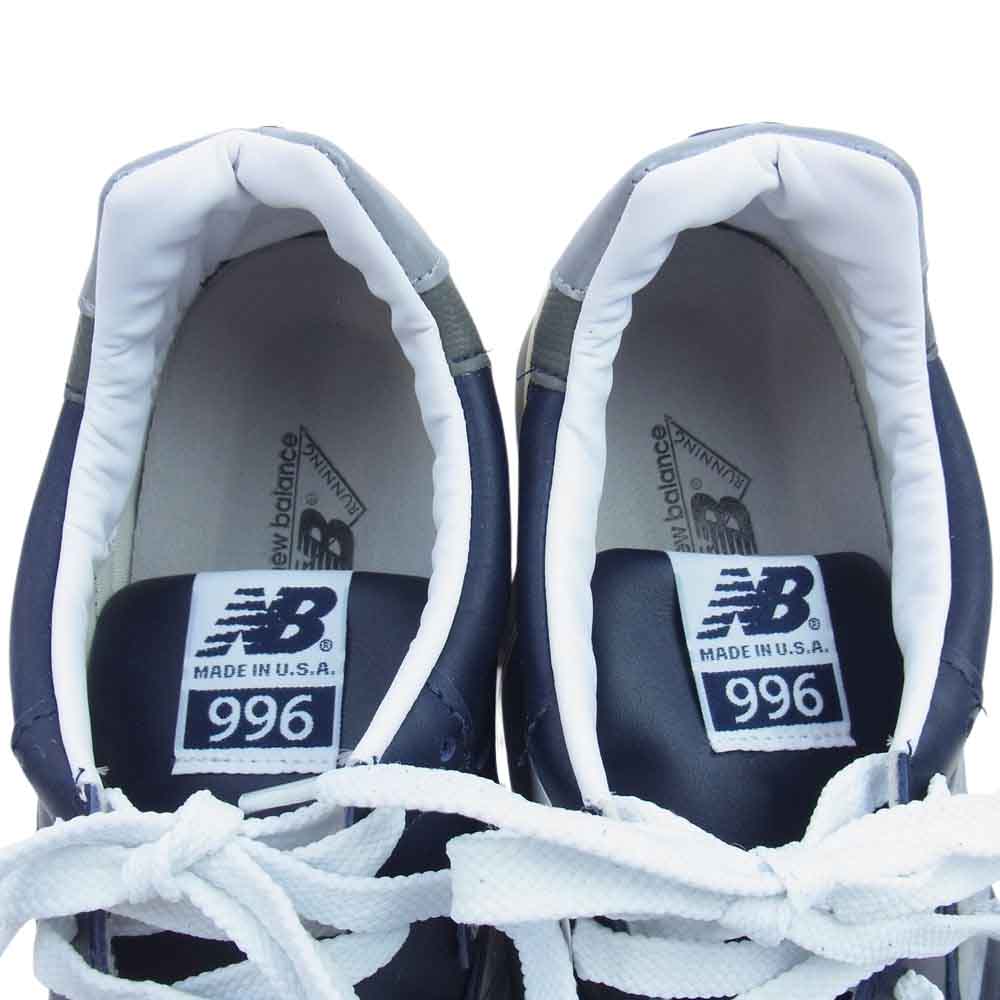 NEW BALANCE ニューバランス M996NCB レザー スニーカー ネイビー系 30cm【新古品】【未使用】【中古】