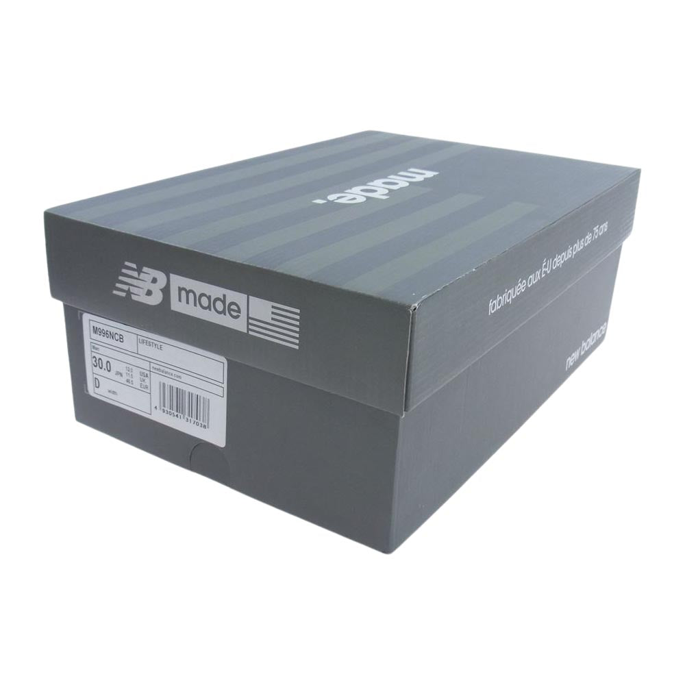 NEW BALANCE ニューバランス M996NCB レザー スニーカー ネイビー系 30cm【新古品】【未使用】【中古】