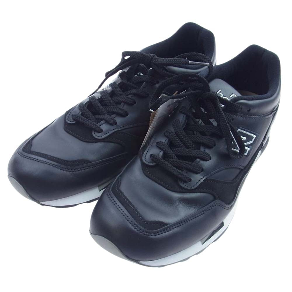 NEW BALANCE ニューバランス M1500BK オールレザー ローカット スニーカー ブラック系 30cm【極上美品】【中古】