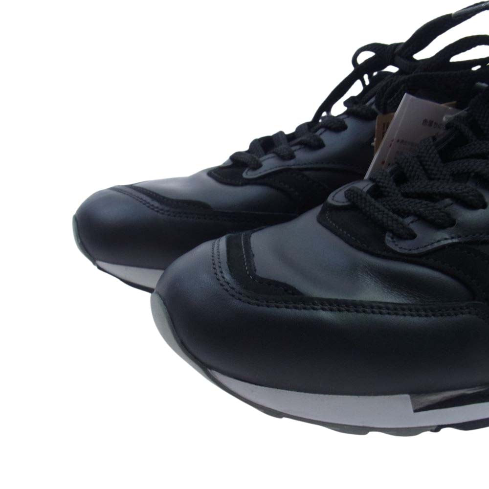 NEW BALANCE ニューバランス M1500BK オールレザー ローカット スニーカー ブラック系 30cm【極上美品】【中古】