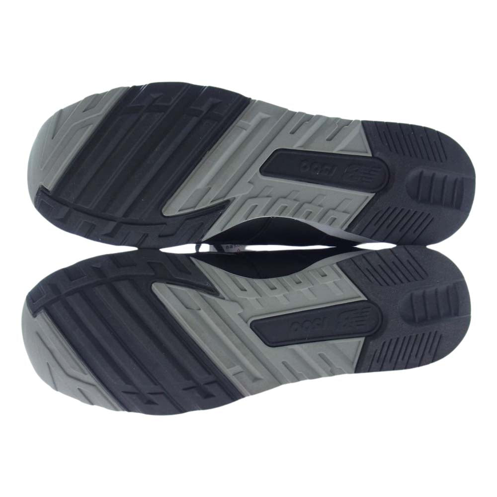 NEW BALANCE ニューバランス M1500BK オールレザー ローカット スニーカー ブラック系 30cm【極上美品】【中古】