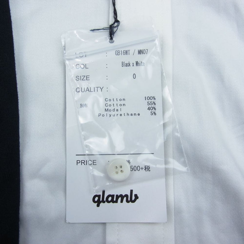 glamb グラム GB16WT-MN07 Layered SH レイヤード カーディガン ドッキング シャツ ブラック系 ホワイト系【中古】