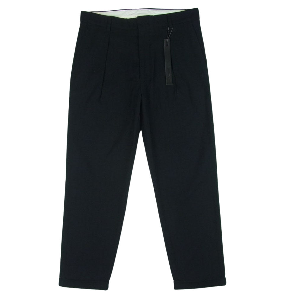 ISAMUKATAYAMA BACKLASH イサムカタヤマバックラッシュ 1779-01 CLOTHO Herringbone Black Stripe Stretch Pants クロソ ヘリンボーン ブラック ストライプ ストレッチ パンツ ブラック系 S【中古】